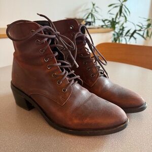 Jeffrey Campbell Zephry Leather Lace-Up Ankle Boots